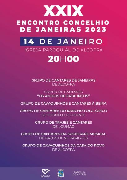 Divulgação: XXIX Encontro Concelhio de Janeiras 2023, em Alcofra.